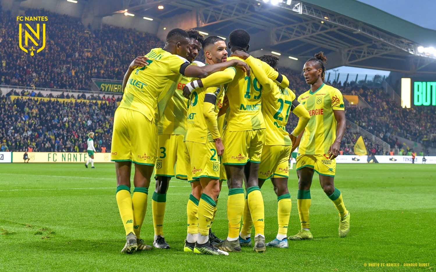 Maillot FC Nantes 2019-2020 Domicile - Coulibaly N°7 - Taille L - Jaune - Neuf Sans étiquette